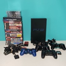PS2 PlayStation 2 Fat Console System Bundle 34 games Memory Cards 3 Controllers - £326.68 GBP