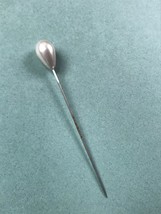 Vintage Faux White Pearl Briolette Lapel or Hat Stick Pin –– 3 and 1/8th’s x 0.2 - £8.88 GBP