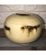 “mustache Pot” 6” Raku Pottery Vase Crackle Glaze Signed 2013 - $48.96 CAD