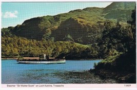 Postcard Steamer Sir Walter Scott On Loch Katrine Trossachs Scotland - $4.94