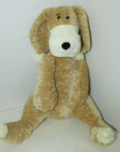 Jellycat Medium Pom pom Puppy Dog plush tan cream nose snout ear poms seated - £28.65 GBP