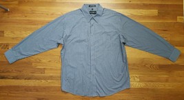 Beverly Hills Polo Club Blue Gray Grey Button Up Down Front Shirt XXL 2XL 2X - $29.99