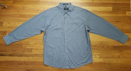 Beverly Hills Polo Club Blue Gray Grey Button Up Down Front Shirt XXL 2XL 2X - £23.44 GBP