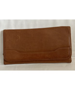 LL Bean Brown Leather Field Wallet Travel Passport ID Money Organizer Wa... - £31.16 GBP