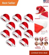 Classic Christmas Santa Hats - 10 Pack, Soft Velvet for Festive Celebrat... - $1,260.84 MXN