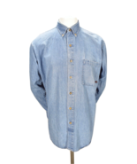 Dickies Mens Denim Shirt Long Sleeve Button Up Lightweight 100% Cotton L... - £19.77 GBP