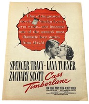 Cass Timberlane Movie Print Ad 1948 Vintage  Tom Drake Mary Astor Albert Dekker - $22.95