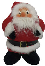 1982 Rennoc Santa Claus Rubber Face and Plush Stuffed Holiday Toy 929 Vintage - £22.15 GBP
