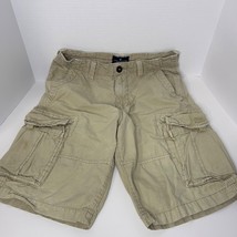 American Eagle Cargo Shorts Mens 28 Beige Ripstop Longboard Hiking Gorpc... - $29.71 CAD