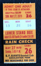 Willie McCovey HR #509 Ticket Stub San Francisco Giants Atlanta Braves 5/27/79 - £15.57 GBP