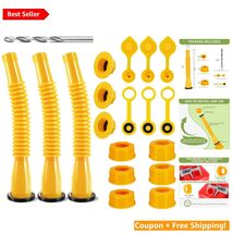3-Piece Gas Can Spout Replacement with Durable Anti-Spill Design, 8.1in - $31.63
