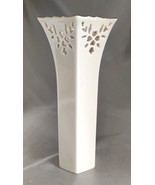 Lot (2) LENOX Items:  7&quot; Reticulated Vase, Holiday Holly Votive Candle H... - $14.60