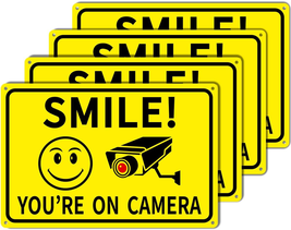 Smile You Re on Camera Signs Rust Free Aluminum Video New - $15.87