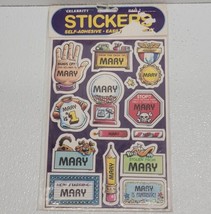 Vintage 80&#39;s Mark Celebrity Name Stickers - MARY - Sealed Pack - $15.95