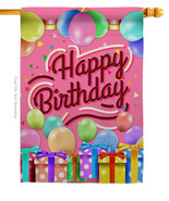 Celebrate Happy Birthday House Flag 28 X40 Double-Sided Banner - £29.20 GBP