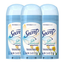 3-pack New Secret Anti-Perspirant Deodorant Invisible Solid Spring Breeze 2.60 o - £18.50 GBP