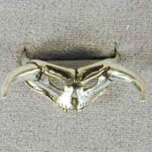 1 Deluxe Bull Horns Skull Silver Biker Ring BR198 Mens Jewelry Rings New Novelty - £9.64 GBP