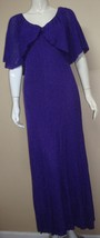 Zara Purple Metallic Thread Cape Long Knit Maxi Dress Size SMALL NEW 385... - $19.79