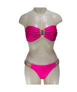 JESSICA SIMPSON Swimwear Bikini Bandeau 2 Pc Crochet Women&#39;s Size S NEW - £28.31 GBP