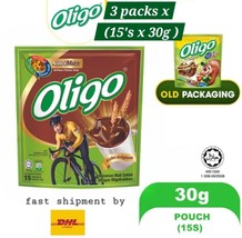 Oligo Chocolate Malt Drink Hi-Calcium 4 packs (15&#39;s x30g) -shipment by D... - $113.26