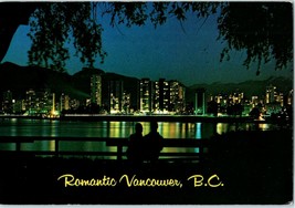 Vancouver British Columbia at Night Canada Postcard - £4.11 GBP