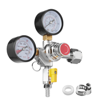 VEVOR Double Gauge CO2 Regulator Gauge with 0-60 PSI, CGA320, Check Valve - $34.90