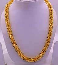 22 K Yellow Gold Foxtail Style Heavy Curb Chain Fabulous Chain Design For Men - £6,845.75 GBP+