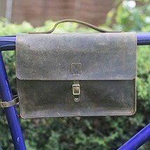 London Craftwork Satchel Bag for Bicycle Frame Genuine Leather Vintage Brown Sat - £33.14 GBP