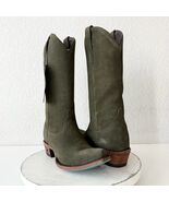 Lane EMMA JANE Womens Cowboy Boots 7 Green Suede Western Cowgirl Mid Cal... - $251.47 CAD