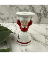 Vintage George Good Mrs Claus Candlestick Holder Christmas Eve Rockwell ... - $15.83
