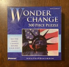 Pressman Statue Of Liberty Wonder Change 500 Pc Jigsaw Puzzle America Complete! - $11.30