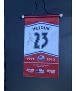 Milan Hejuk Colorado Avalanche Autographed Mini Jersey Retirement Banner - €68,78 EUR