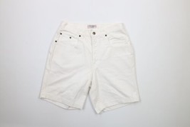 Vintage 90s Guess Mens 31 Distressed Spell Out Denim Jean Shorts Jorts White USA - £48.19 GBP