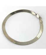 Sterling Silver Italian Herringbone Chain Bracelet 7&quot; - €12,32 EUR