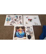 LOT o 3 Official Tattoo Flash Sheet Sacred Wolf Brothers Dolphin Color 5... - $723.31 MXN