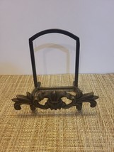 Antique Brass Decorative Platter Holder Photo Frame Holder Easel Rack - £19.86 GBP