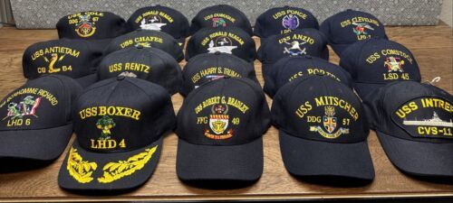 Lot of 18 Vintage US Navy Ship Snapback Hats Caps USA Made The Corps JD ... - $222.75