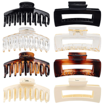 Claw Clip Hair Clip 8 Pack 4.3 Ihch Rectangular Hair Clips for Women Girls Large - £11.29 GBP