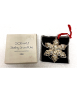 Gorham Sterling Silver 1975 6th in Series Snowflake Retro Christmas Orna... - £68.07 GBP