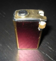 Vintage Flaminaire Red Gold Tone Trim Gas Butane Lighter - $9.99