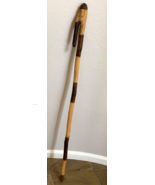 Wood Walking Stick 44” Tall - Vintage - Goatee Man - Fu Man Chu - Striped - $50.00