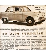 1954 Austin A90 Import Earls Court Motor Show Advertisement Automobilia ... - $27.42 CAD