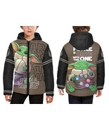Baby Yoda Cartoon Kids Hooded Puffer Jacket  - $123.07 CAD