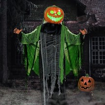 S Outdoor, 6 Ft Light Up Ghost Pumpkin With Sound Activation, Animated Pumpkin D - £81.52 GBP