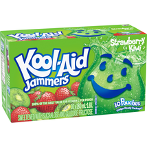 2 X Kool-Aid Strawberry Kiwi Jammers,10 Pouches 180ml/6.1 oz each,Free Shipping - £23.92 GBP