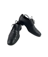 Bruno Magli Oxford Men 9 M Derby Shoes Black Leather Cap Toe Lace Up Brogue - $37.44