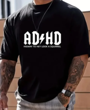 AD HD Letter Printing Men&#39;s Pattern Cotton T-shirt - £10.21 GBP+
