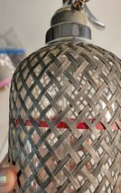 Sparkling Club Soda Seltzer Bottle Dispenser Wrapped in Metal Mesh Czechoslavaki image 6