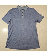 Banana Republic Polo Shirt Mens Large Blue Knit Luxury Touch Performance - $18.37