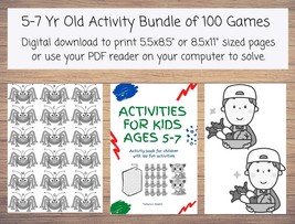 100 Activities Kids age 5-7: Coloring, Hidden Image, Math Game, Maze, Ar... - £3.98 GBP
